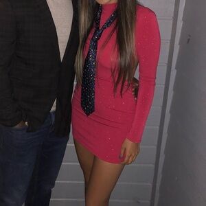 Red Sparkle Mini Dress